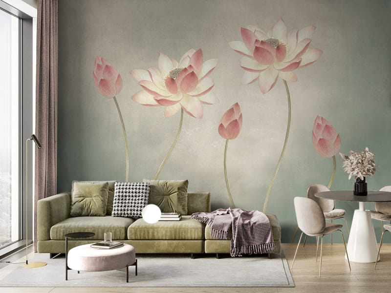 Fototapeta Dziki lotos we wnętrzu salonu