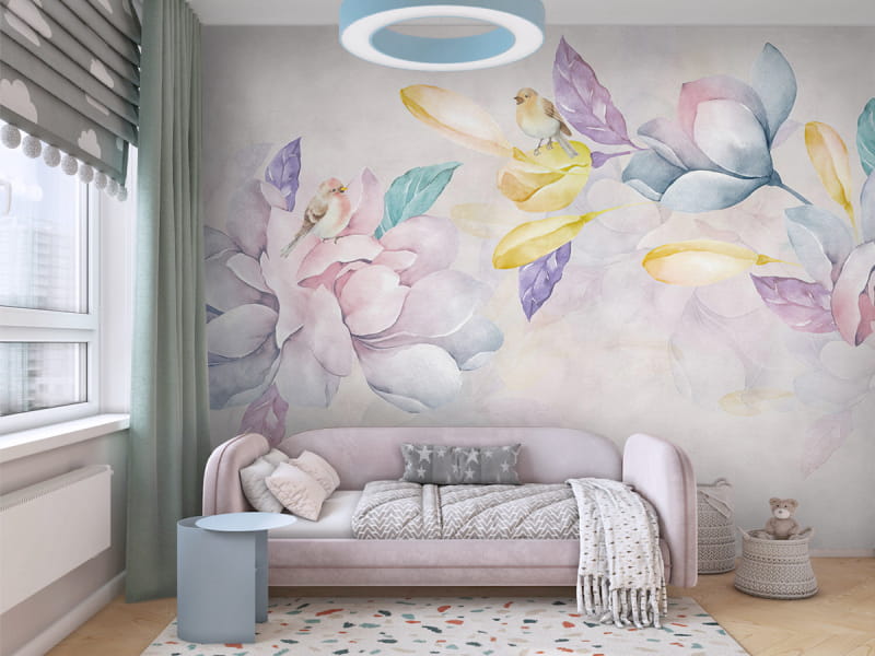 Fototapeta Piękny kwiat we wnętrzu pokoju dziecka