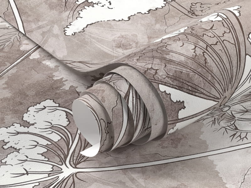 Fototapeta Pole kwiatów, rysunek fragment #1