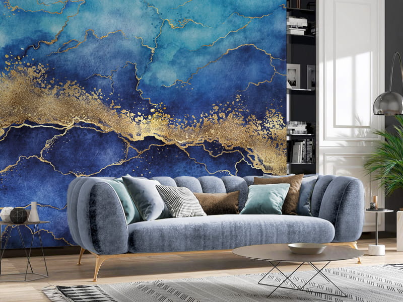 Fototapeta Delikatny marmur we wnętrzu salonu