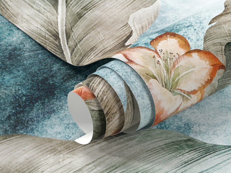 Fototapeta Kwiaty w akwareli fragment #1