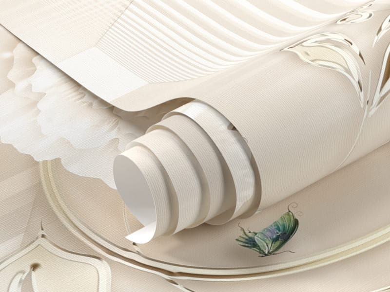 Fototapeta Beżowe kwiaty 3D fragment #1