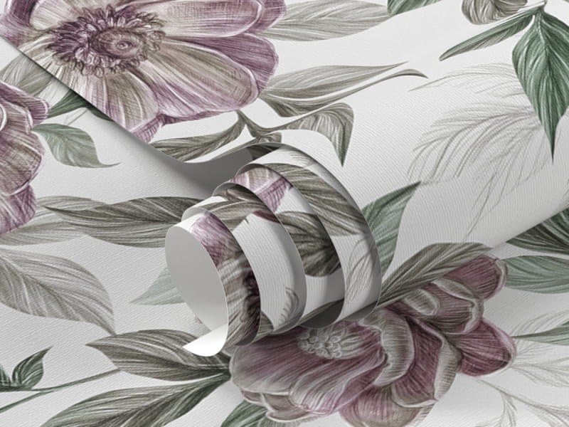 Fototapeta Piwonie, rysunek fragment #1