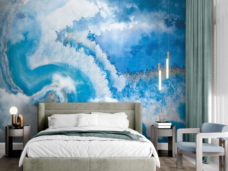 Fototapeta Wyśmienity marmur we wnętrzu sypialni