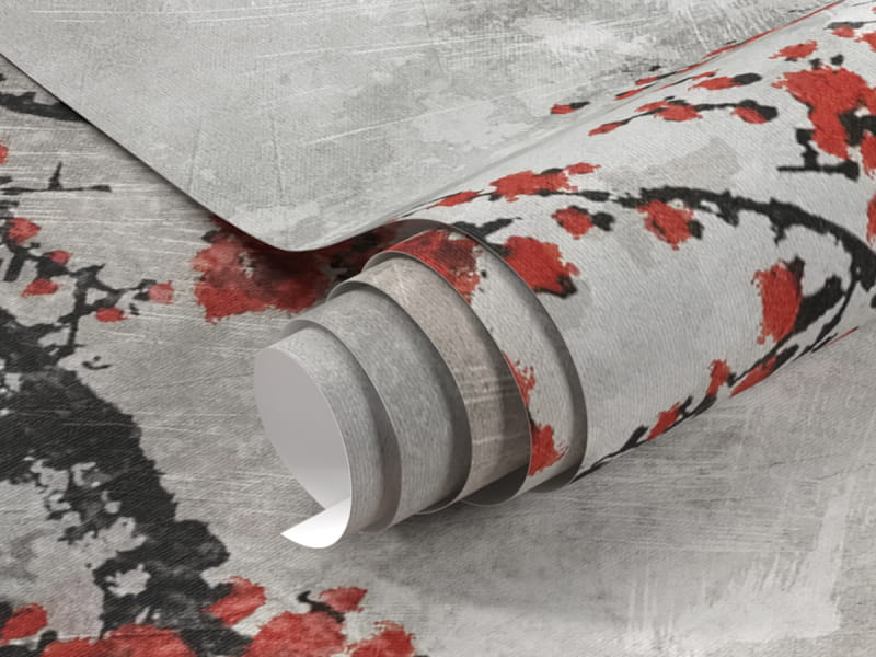 Fototapeta Czerwona sakura fragment #1