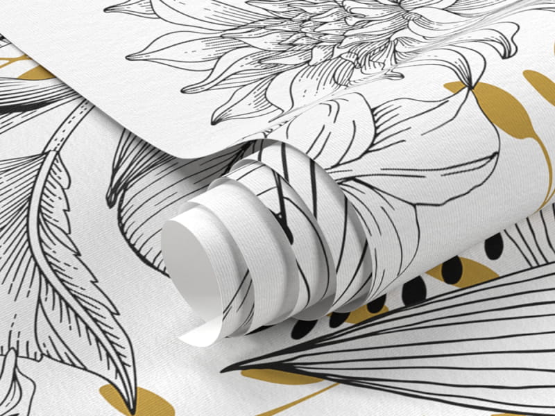 Fototapeta Duże kwiaty, grafika fragment #1