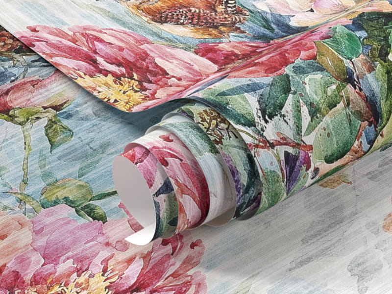 Fototapeta Piwonie, akwarela fragment #1