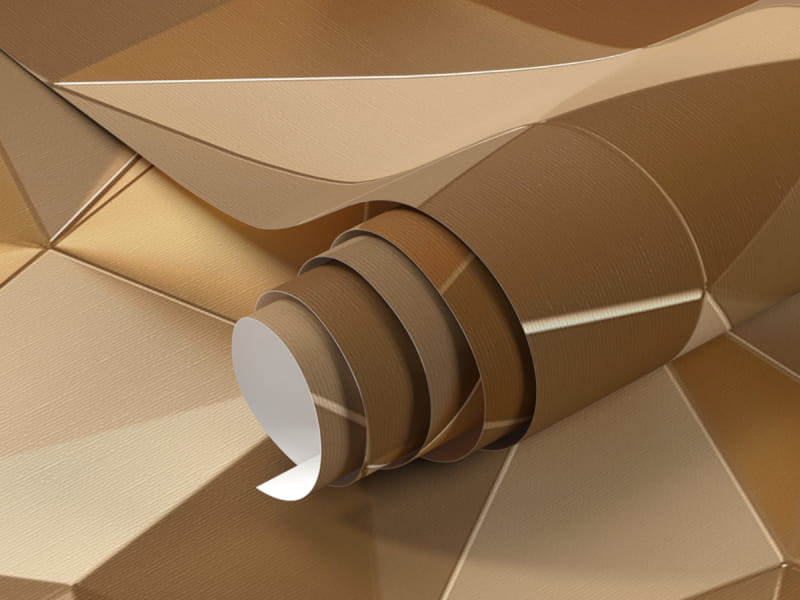 Fototapeta Złota Geometria 3D fragment #1