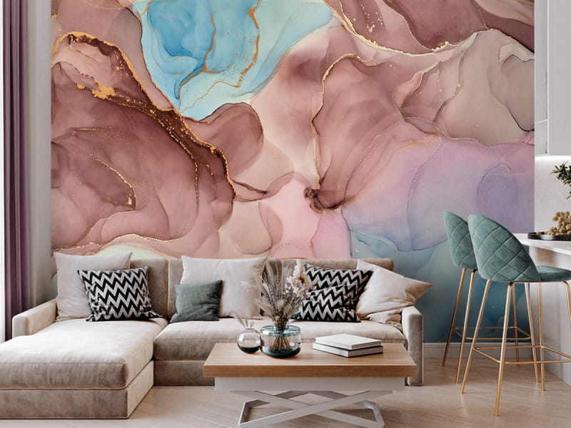 Fototapeta Delikatny płyn we wnętrzu kuchni