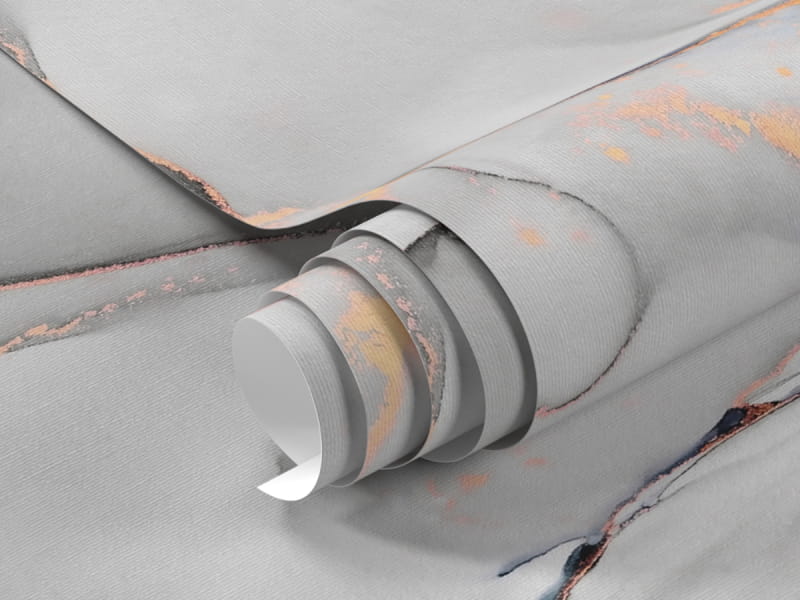 Fototapeta Szara i złota płynna sztuka fragment #1