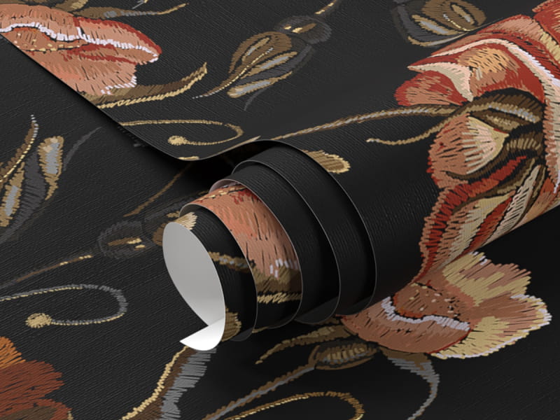 Fototapeta Delikatne róże, rysunek fragment #1