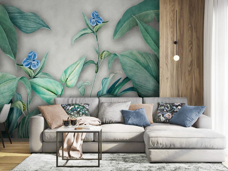 Fototapeta Piękne tropiki we wnętrzu salonu