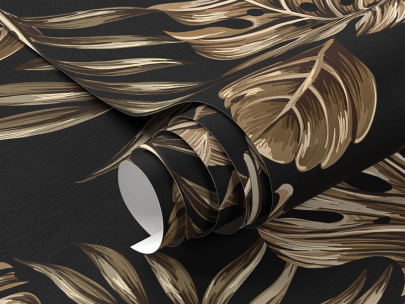 Fototapeta Złote liście tropików fragment #1