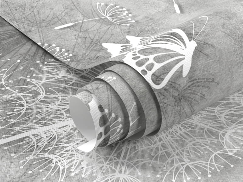 Fototapeta Dmuchawce na szarym tle fragment #1