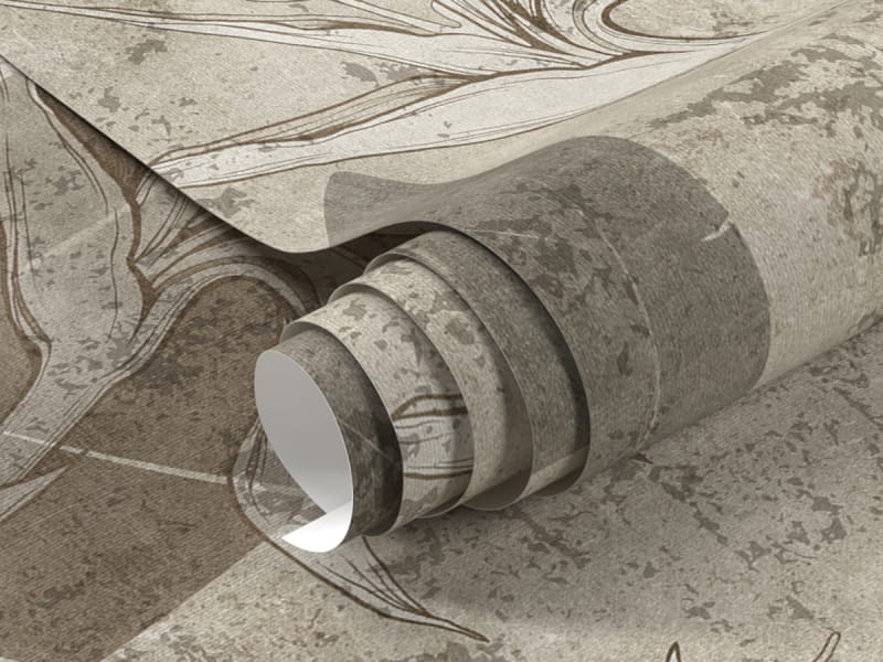 Fototapeta Brązowe liście tropikalne fragment #1