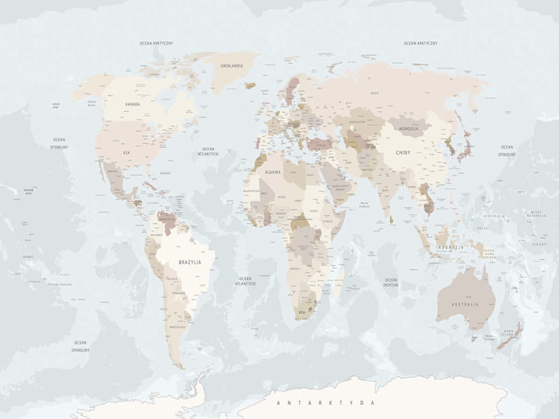 Fototapeta Pastelowa mapa polityczna