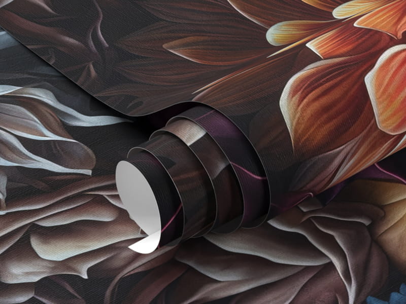 Fototapeta Modne kwiaty na ciemnym tle fragment #1