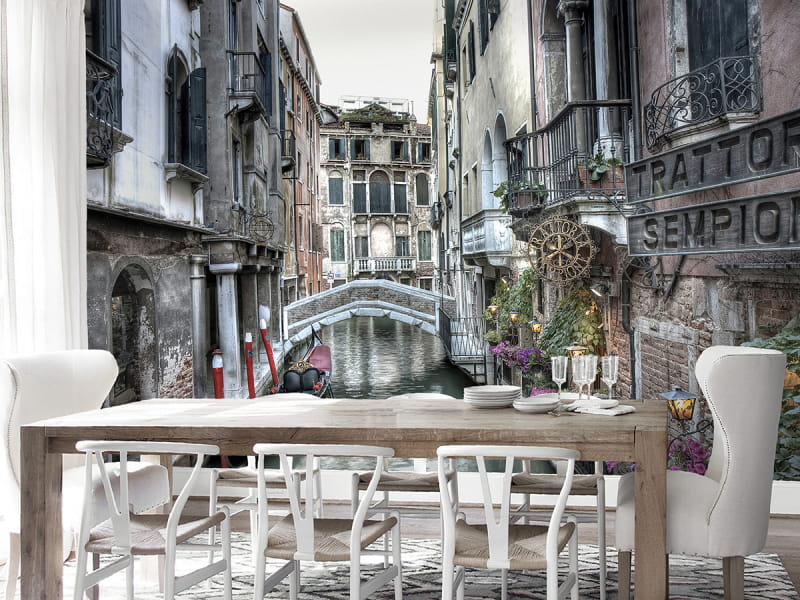 Fototapeta Most w Wenecji we wnętrzu kuchni