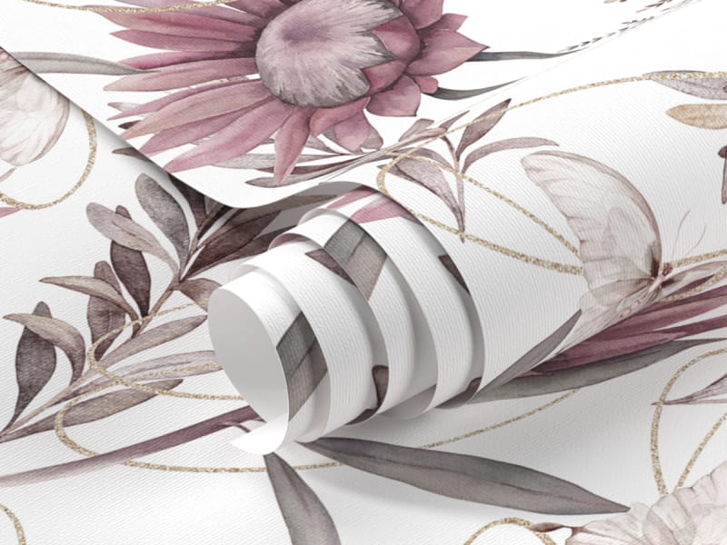 Fototapeta Różowa kwitnąca protea fragment #1