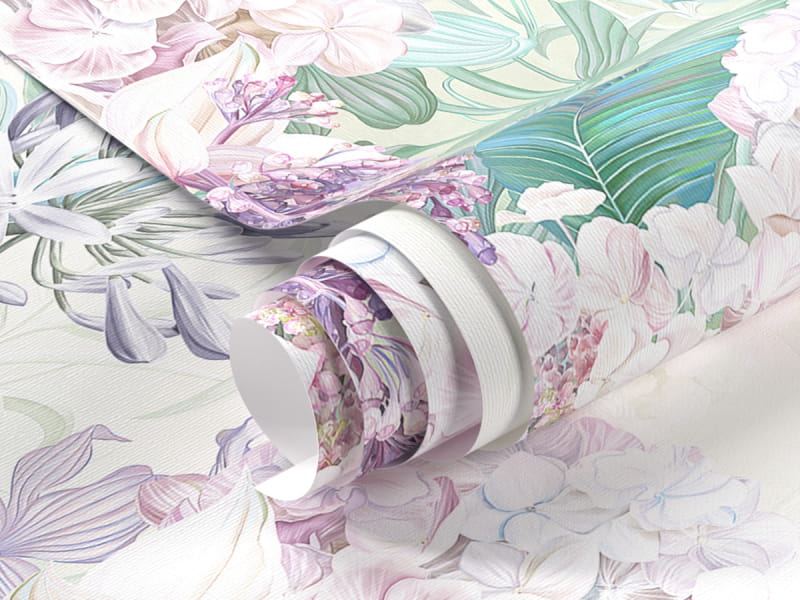 Fototapeta Kwitnące hortensje na jasnym tle fragment #1