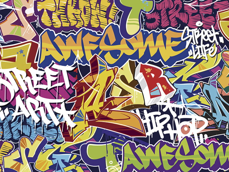 Fototapeta Kolorowa ściana graffiti