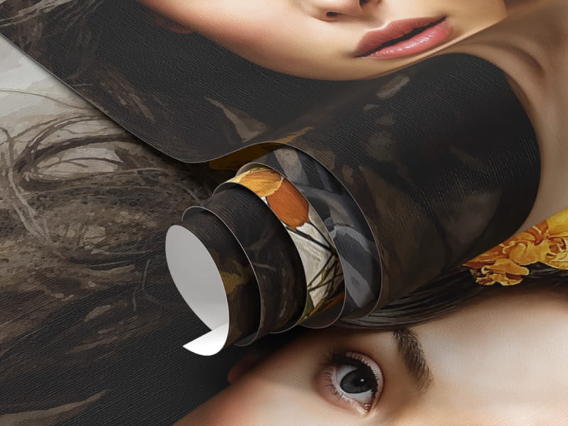 Fototapeta Dziewczyna w kwiatach fragment #1