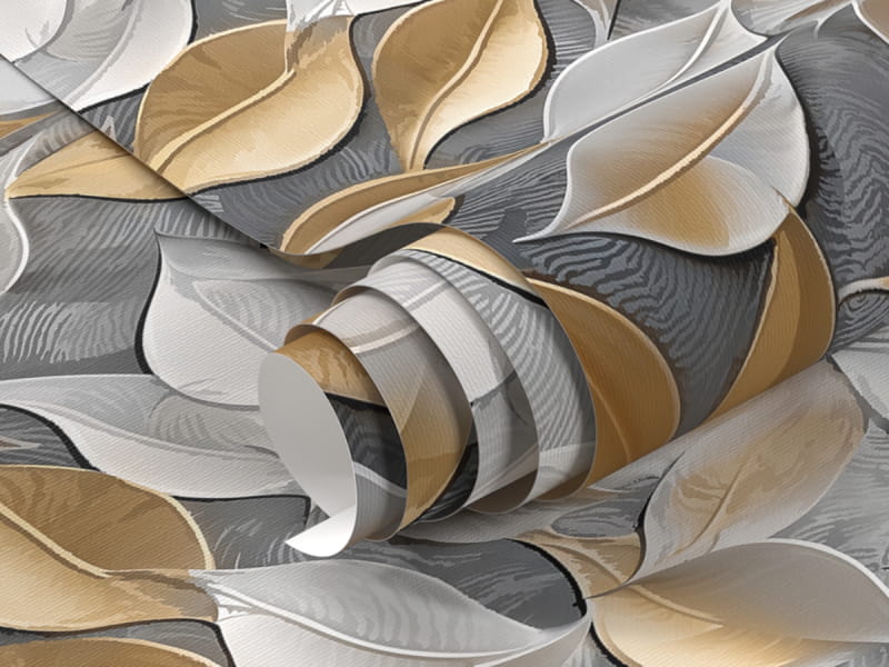 Fototapeta Piękne złote liście 3D fragment #1