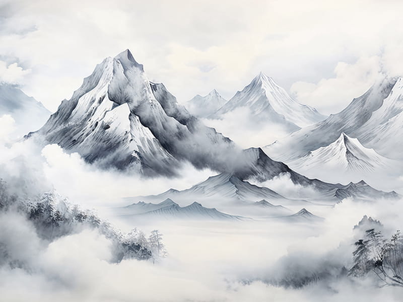 Fototapeta Akwarela zimy