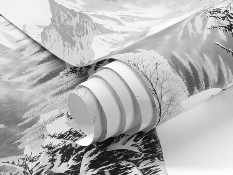 Fototapeta Zima w górach fragment #1