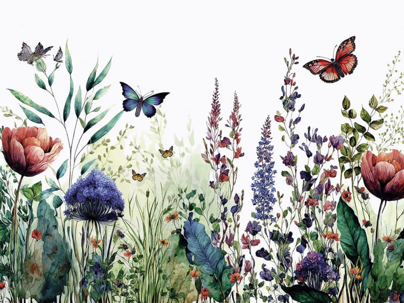 Fototapeta Barwne kwiaty pól