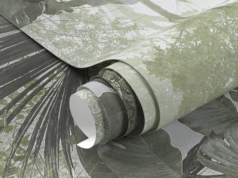 Fototapeta Las spowity poranną mgłą fragment #1