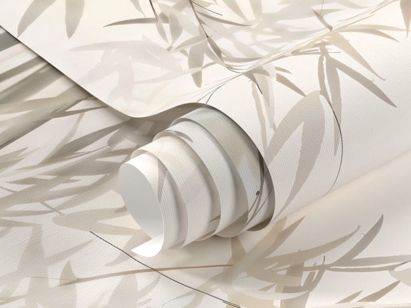 Fototapeta Akwarelowy las bambusowy fragment #1