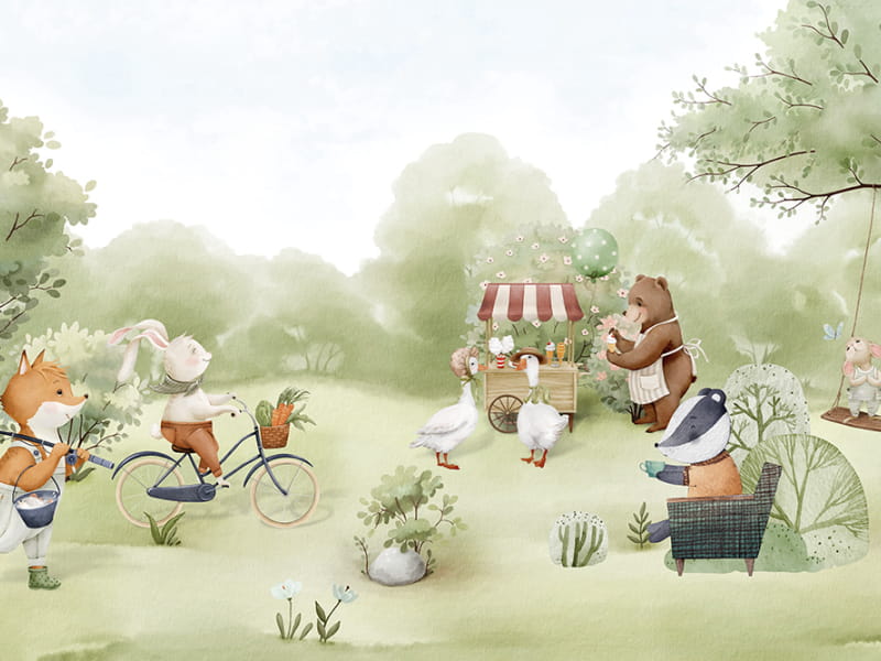 Fototapeta Cudowny dzień dla zwierząt leśnych