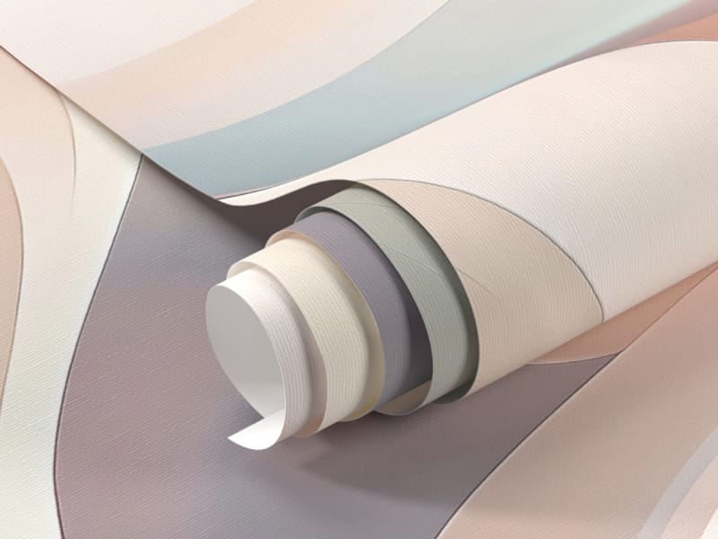 Fototapeta Miękkie kolorowe fale fragment #1