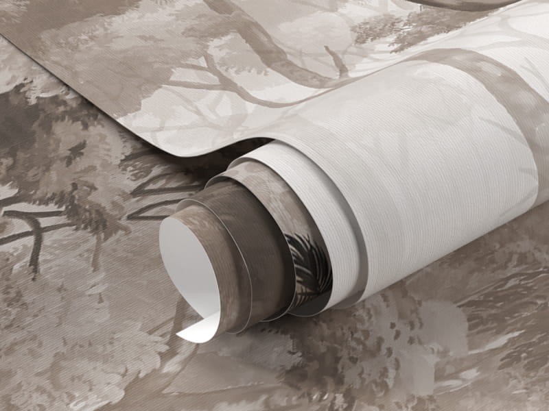 Fototapeta Spokojny las z jeleniami fragment #1