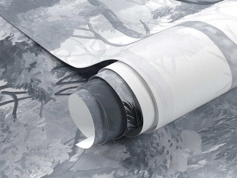 Fototapeta Krajobraz leśny z jeleniami fragment #1