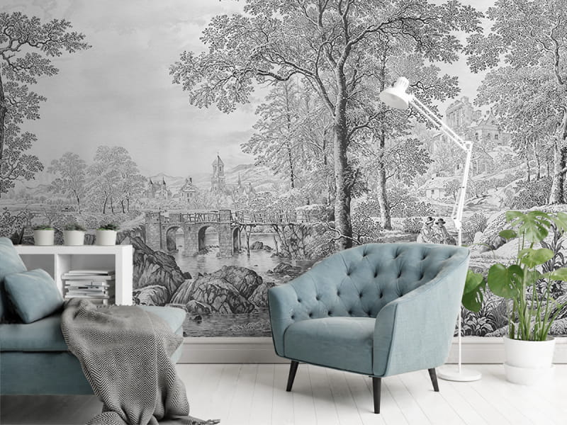 Fototapeta Piękny park we wnętrzu salonu