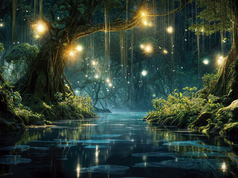 Fototapeta Świetliki Magicznego Lasu