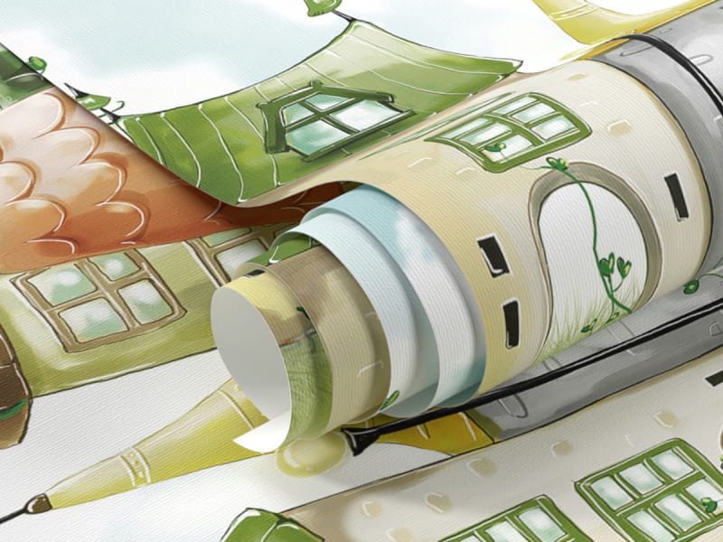 Fototapeta Bajkowe domy fragment #1