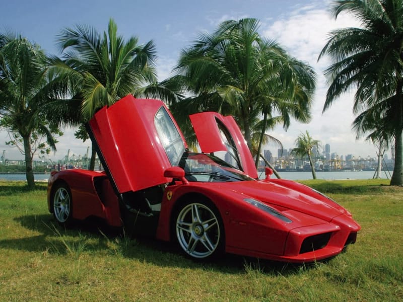 Fototapeta Luksusowe czerwone ferrari