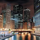 Miniatura fototapety Chicagowskie miasto nocą