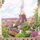 Miniatura fototapety Balkon z widokiem na Paryż
