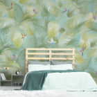 Miniatura fototapety Ptaki w zielonym ogrodzie we wnętrzu sypialni