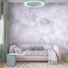 Miniatura fototapety Ryby na liliowym tle we wnętrzu pokoju dziecka