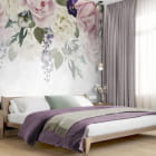 Miniatura fototapety Wiosenny bukiet róż we wnętrzu sypialni