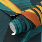 Miniatura fototapety Kolorowy kwiat i liście fragment #1