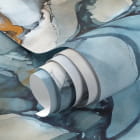 Miniatura fototapety Jasnoniebieski atrament fragment #1