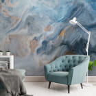 Miniatura fototapety Kamień akwarelowy we wnętrzu salonu