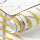 Miniatura fototapety Złote liście na marmurze fragment #1