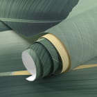 Miniatura fototapety Liście na żółtym tle fragment #1